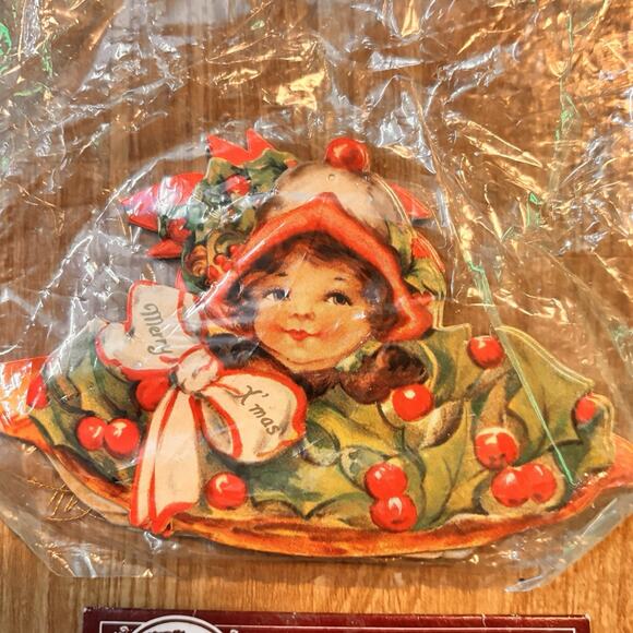 Vintage Kathy Lawrence Christmas Gift Tags Lot of 4 Sets Gold Foil Ornaments - Picture 6 of 7